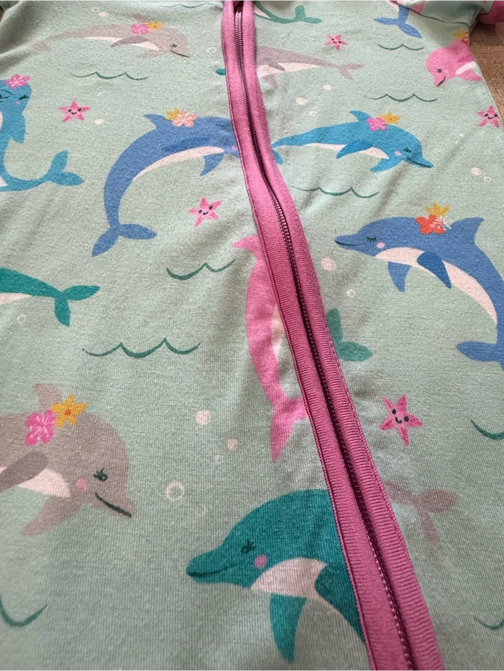 Little Sleepies Dolphin Dance Shorty Zippy 6-12 Months